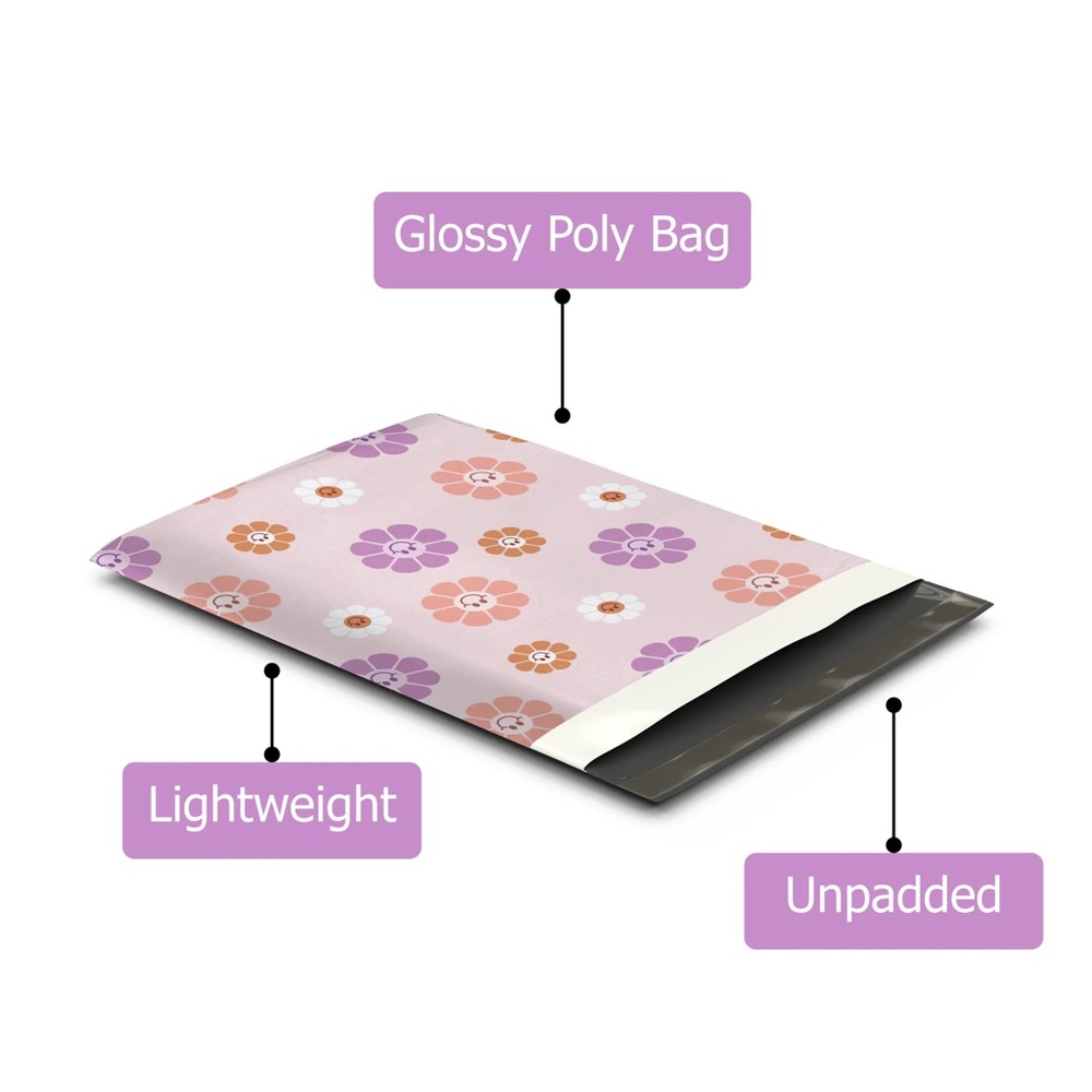 Groovy Flowers Poly Mailers 10x13 Pack of 25 - Picture 5 of 9